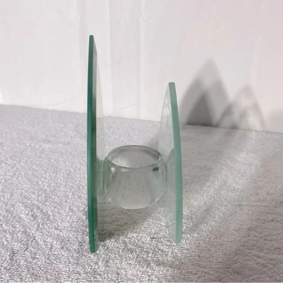 Vintage Glass Mirror Candle Holder Christmas Tree Festive Winter Decor - Picture 6 of 16